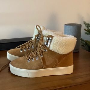 Marc Fisher Water Resistant Faux Fur Trim Sneaker